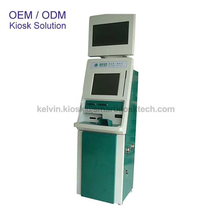 Double Screen Ticket Self-service Kiosk Terminal best