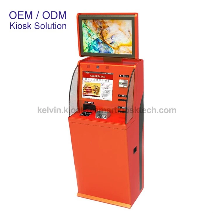Double Screen Ticket Self-service Kiosk Terminal price