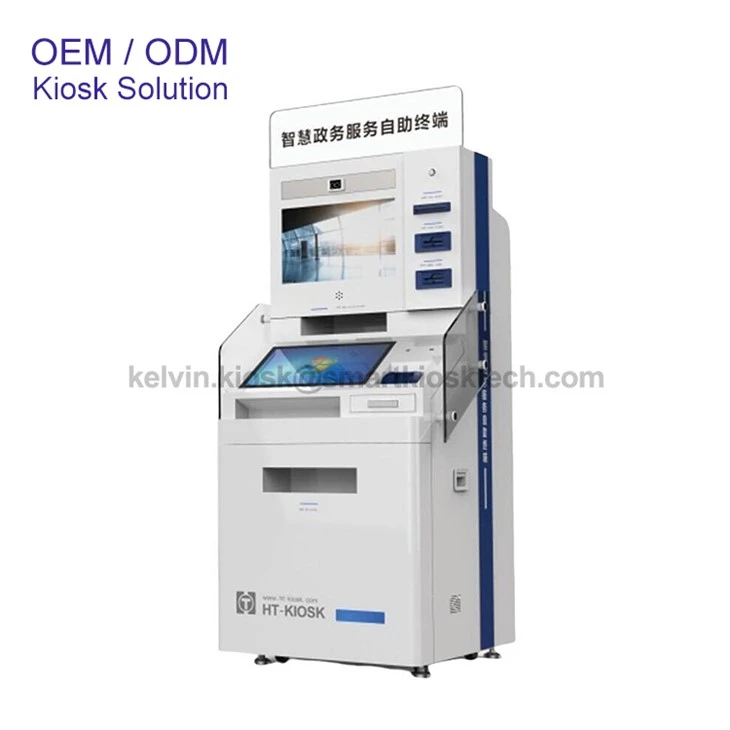 Double Screen Ticket Self-service Kiosk Terminal factory